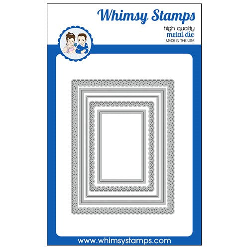 Simon Says Stamp! Whimsy Stamps SPRINKLES SCALLOPS RECTANGLES Die WSD342a