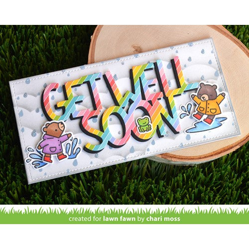 Simon Says Stamp! Lawn Fawn GIANT GET WELL SOON Die Cut lf2804