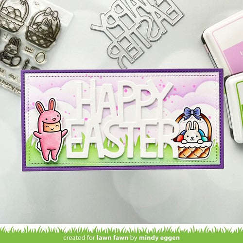 Simon Says Stamp! Lawn Fawn GIANT HAPPY EASTER Die Cut lf2801