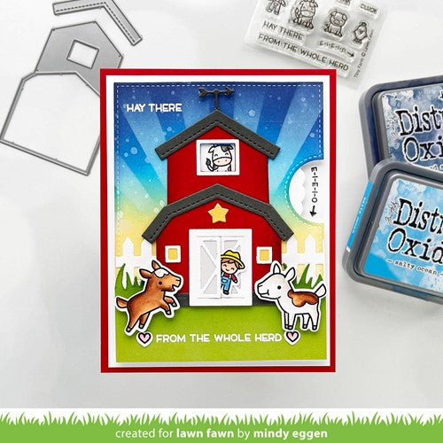 Simon Says Stamp! Lawn Fawn BUILD-A-BARN Die Cuts lf2796