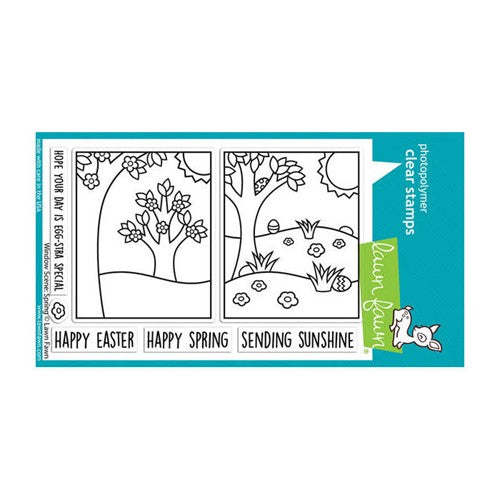 Simon Says Stamp! Lawn Fawn WINDOW SCENE SPRING Clear Stamps lf2780
