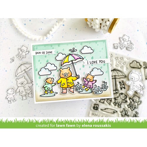 Simon Says Stamp! Lawn Fawn BEARY RAINY DAY Clear Stamps lf2774