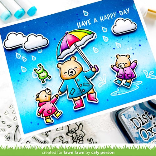 Simon Says Stamp! Lawn Fawn BEARY RAINY DAY Clear Stamps lf2774 | color-code:ALT6
