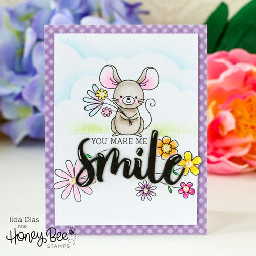 Simon Says Stamp! Honey Bee SMILE BUZZWORD Clear Stamp Set hbst-413