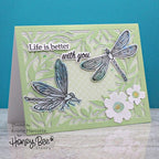 Simon Says Stamp! Honey Bee DRAGONFLY Clear Stamp Set hbst-415