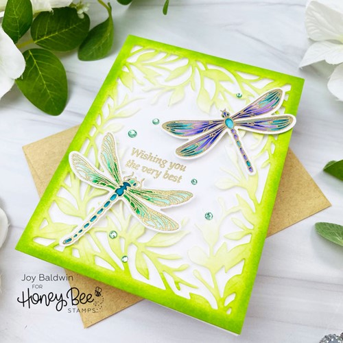 Simon Says Stamp! Honey Bee DRAGONFLY Clear Stamp Set hbst-415