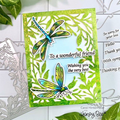 Simon Says Stamp! Honey Bee DRAGONFLY Clear Stamp Set hbst-415
