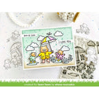 Simon Says Stamp! Lawn Fawn SET BEARY RAINY DAY Clear Stamps and Dies s2lfbrd