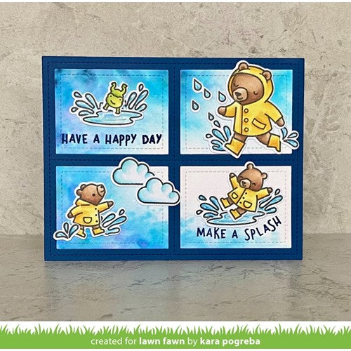 Simon Says Stamp! Lawn Fawn SET BEARY RAINY DAY Clear Stamps and Dies s2lfbrd | color-code:ALT7