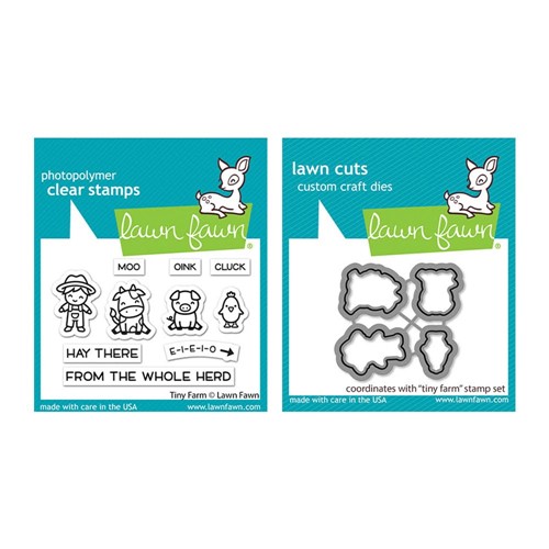 Simon Says Stamp! Lawn Fawn SET TINY FARM Clear Stamps and Dies s2lftf