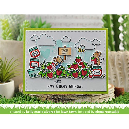 Simon Says Stamp! Lawn Fawn SET BERRY SPECIAL Clear Stamps and Dies s2lfbs