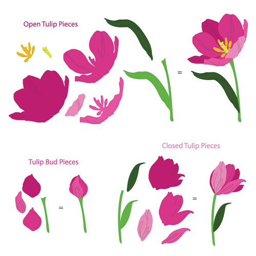 Simon Says Stamp! Honey Bee LOVELY LAYERS TULIPS Dies hbds-lltlp