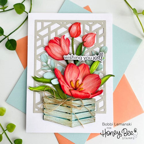 Simon Says Stamp! Honey Bee WOODEN CRATE Dies hbds-wcrte
