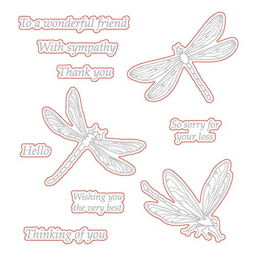 Simon Says Stamp! Honey Bee DRAGONFLY Dies hbds-415