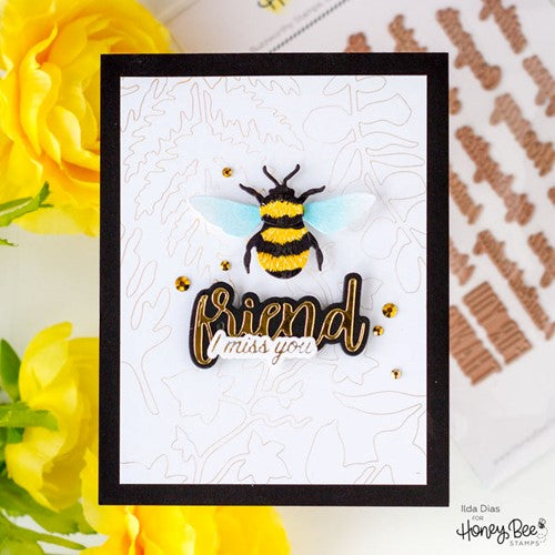 Simon Says Stamp! Honey Bee SMALL CARD Hot Foil Plate hbds-schfp