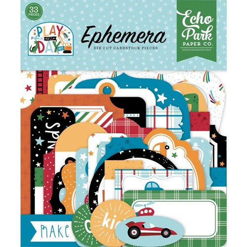 Simon Says Stamp! Echo Park PLAY ALL DAY BOY Ephemera pab269024