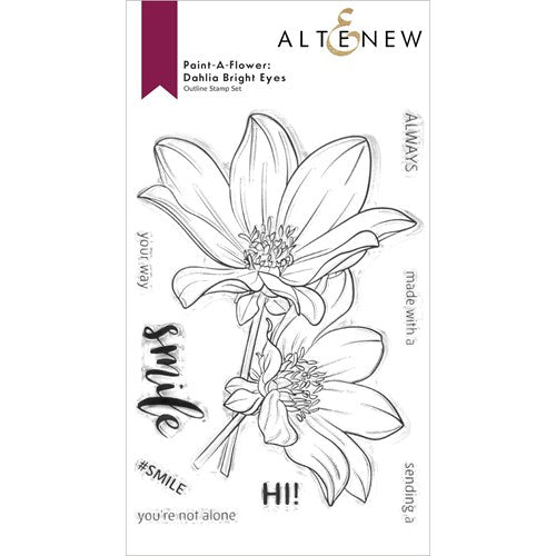 Simon Says Stamp! Altenew PAINT A FLOWER DAHLIA BRIGHT EYES Clear Stamps ALT6864