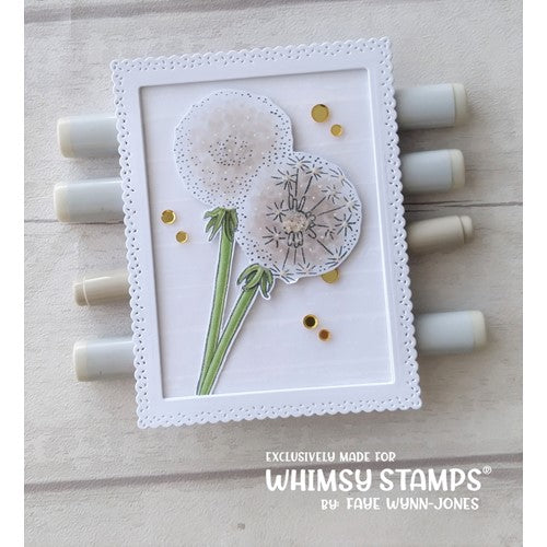 Simon Says Stamp! Whimsy Stamps BIG WISHES DANDELION Clear Stamps BS1040