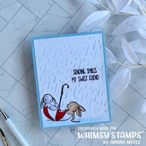 Simon Says Stamp! Whimsy Stamps IT'S RAINING Stencil WSS102c