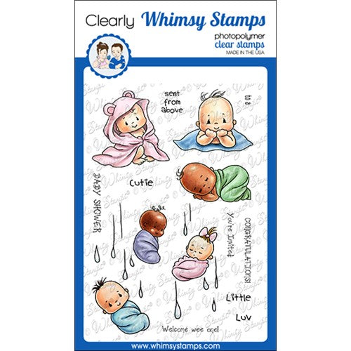 Simon Says Stamp! Whimsy Stamps BABIES FROM ABOVE Clear Stamps C1388