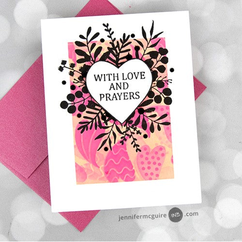 Simon Says Stamp! Gina K Designs LAYERED HEARTS Stencil Set gkdst31