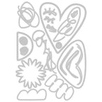 Simon Says Stamp! Tim Holtz Sizzix ABSTRACT FACES Thinlits Dies 665845