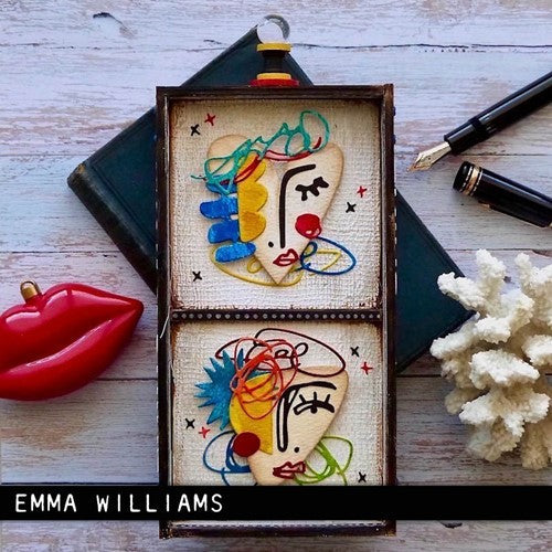 Simon Says Stamp! Tim Holtz Sizzix ABSTRACT FACES Thinlits Dies 665845