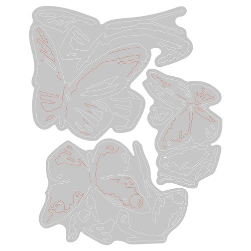 Simon Says Stamp! Tim Holtz Sizzix BRUSHSTROKE BUTTERFLIES Thinlits Dies 665848