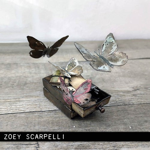 Simon Says Stamp! Tim Holtz Sizzix BRUSHSTROKE BUTTERFLIES Thinlits Dies 665848