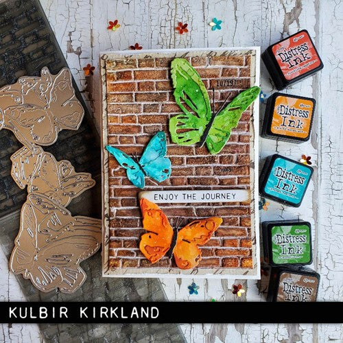Simon Says Stamp! Tim Holtz Sizzix BRUSHSTROKE BUTTERFLIES Thinlits Dies 665848