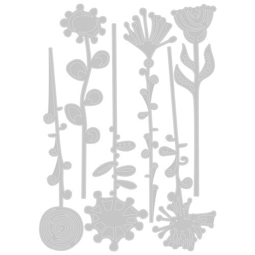 Simon Says Stamp! Tim Holtz Sizzix ARTSY STEMS Thinlits Dies 665846