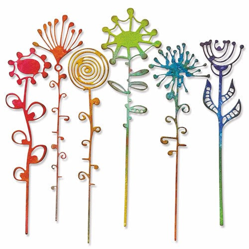 Simon Says Stamp! Tim Holtz Sizzix ARTSY STEMS Thinlits Dies 665846