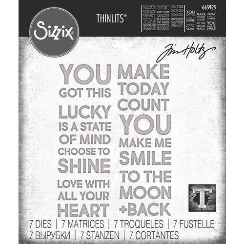 Simon Says Stamp! Tim Holtz Sizzix BOLD TEXT 2 Thinlits Dies 665925