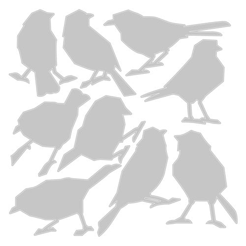 Simon Says Stamp! Tim Holtz Sizzix SILHOUETTE BIRDS Thinlits Dies 665861