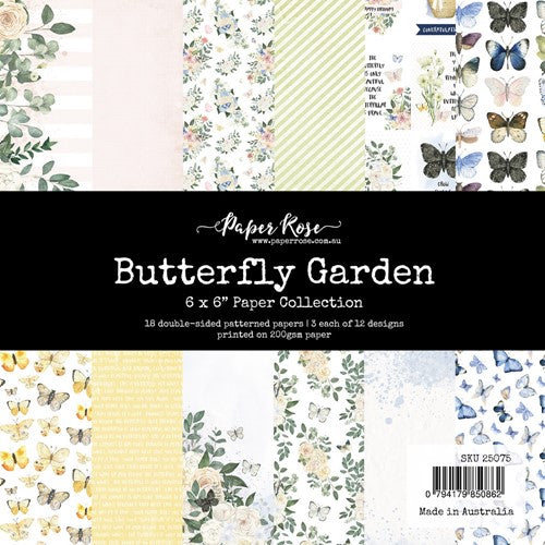 Simon Says Stamp! Paper Rose BUTTERFLY GARDEN 6x6 Paper Pack 25075