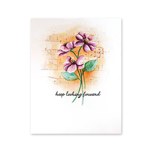 Simon Says Stamp! Penny Black Cling Stamps MUSIC BACKGROUND 40-781