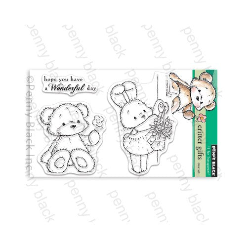 Simon Says Stamp! Penny Black Clear Stamps CRITTER GIFTS 30-901