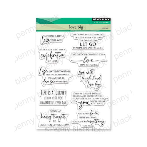 Simon Says Stamp! Penny Black Clear Stamps LOVE BIG 30-898