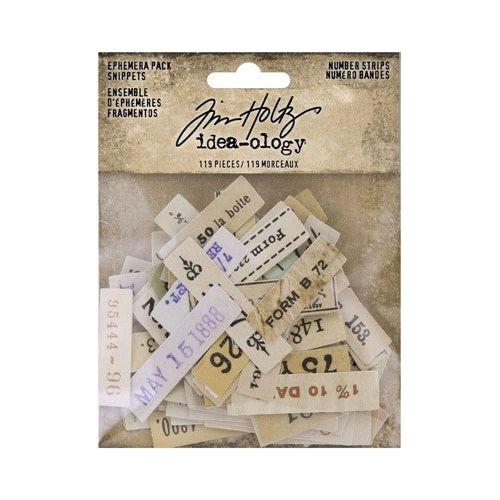 Simon Says Stamp! Tim Holtz Idea-ology EPHEMERA SNIPPETS NUMBER STRIPS th94222