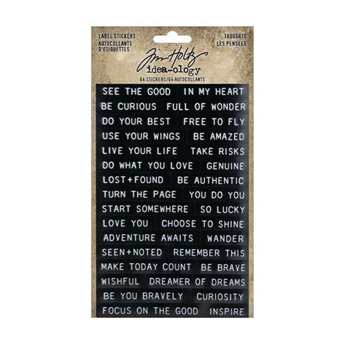 Simon Says Stamp! Tim Holtz Idea-ology LABEL STICKERS THOUGHTS th94229