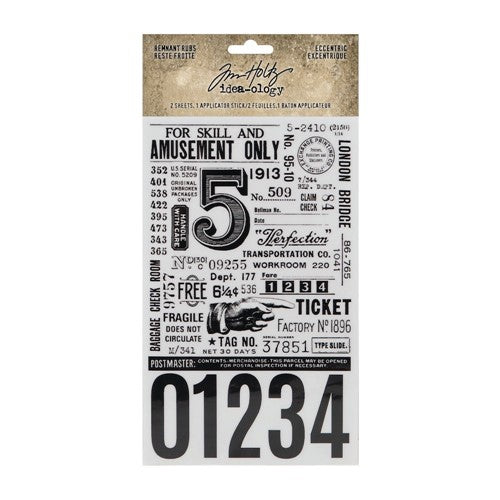 Simon Says Stamp! Tim Holtz Idea-ology REMNANT RUBS LABELED th94237