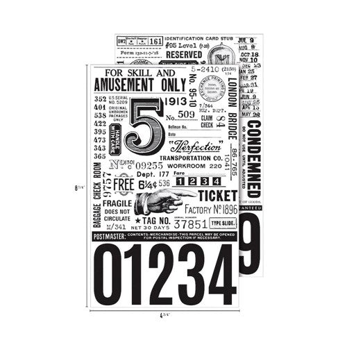 Simon Says Stamp! Tim Holtz Idea-ology REMNANT RUBS LABELED th94237