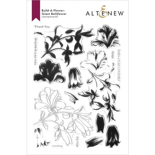 Simon Says Stamp! Altenew BUILD A FLOWER GIANT BELLFLOWER Clear Stamp and Die Combo ALT6944BN