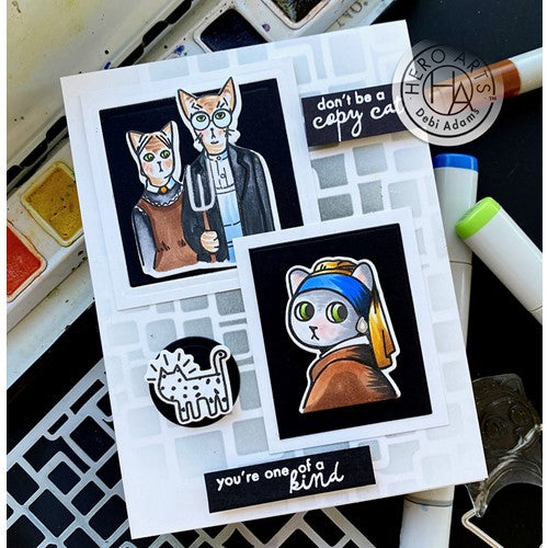 Simon Says Stamp! Hero Arts Clear Stamps ART MEOWSEUM CM611