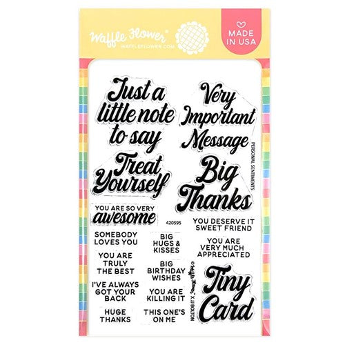 Waffle Flower Story Sentiments Clear Stamps 421069