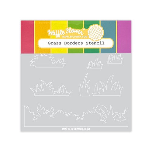 Simon Says Stamp! Waffle Flower GRASS BORDERS Stencil 420609