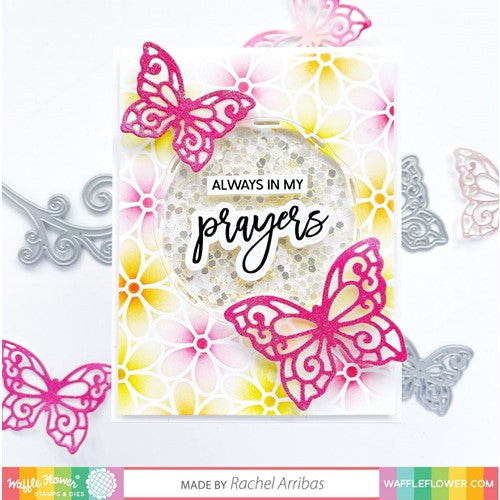 Simon Says Stamp! Waffle Flower DAISY Background Stencil 420605