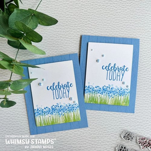 Simon Says Stamp! Whimsy Stamps WILD FLOWER GRASS Clear Stamps CWSD406