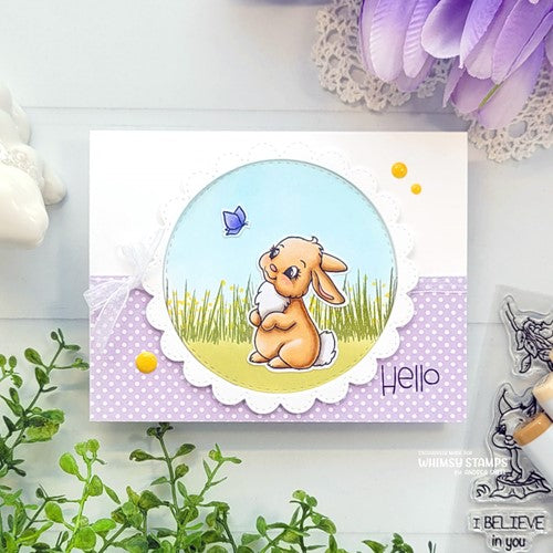 Simon Says Stamp! Whimsy Stamps WILD FLOWER GRASS Clear Stamps CWSD406