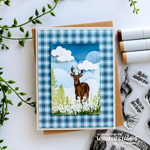 Simon Says Stamp! Whimsy Stamps WILD FLOWER GRASS Clear Stamps CWSD406